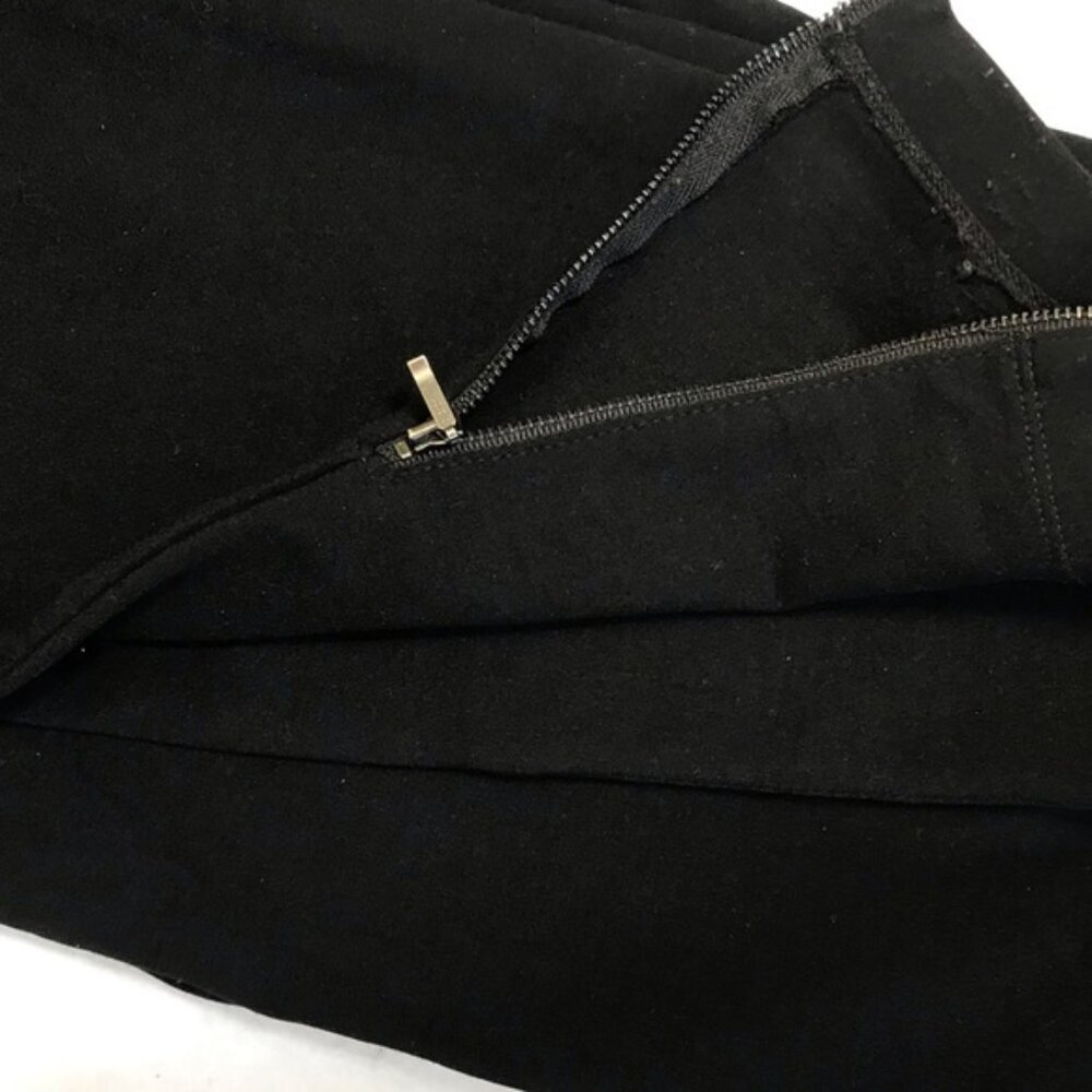 Eileen Fisher Zip Ankle Ponte PullOn Stretch Pants Minimalist Black Waist M PM - Picture 4 of 14